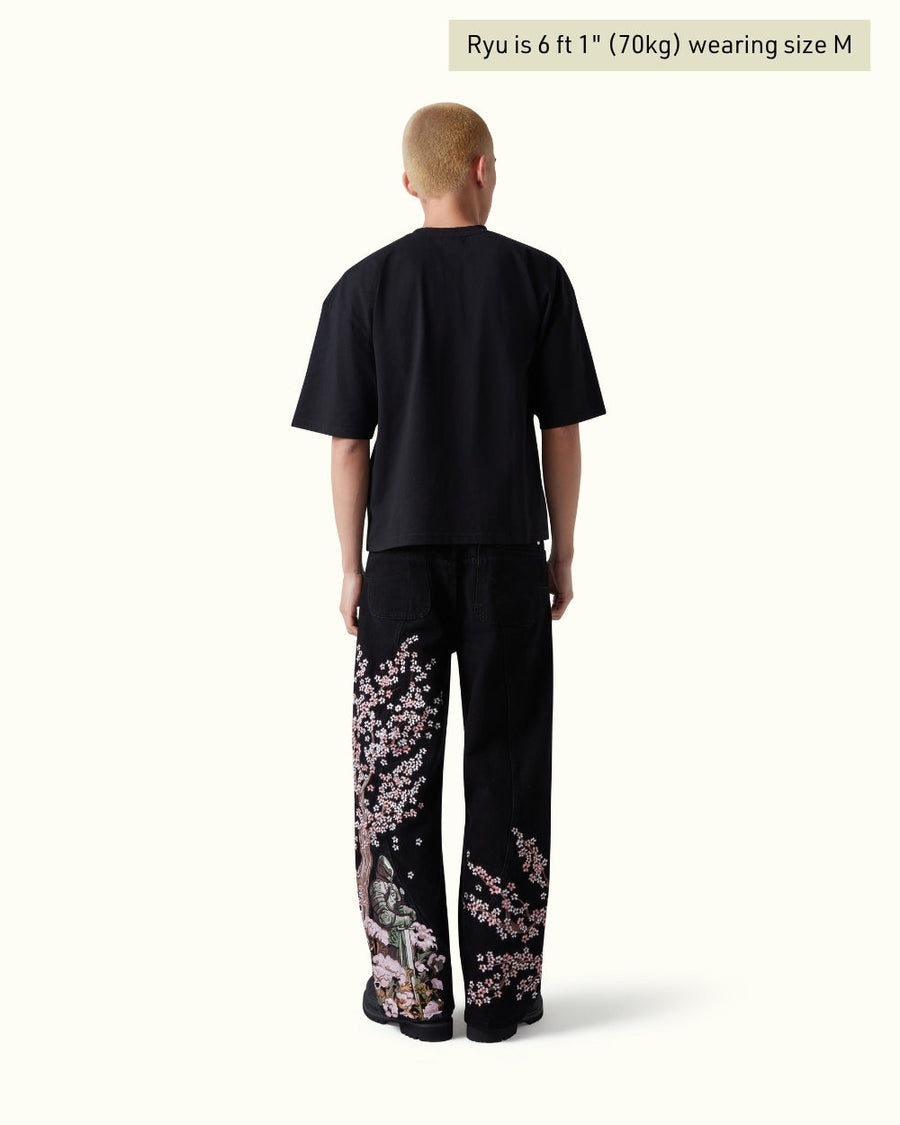 Blossom Black Denim